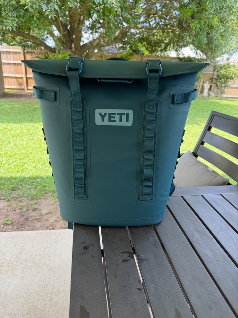 Yeti Teal Roll-Top Backpack Cooler